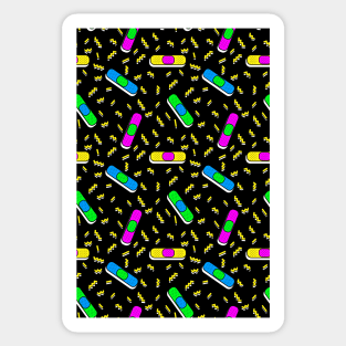 80s retro bandaids Sticker